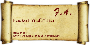 Faukel Atália névjegykártya